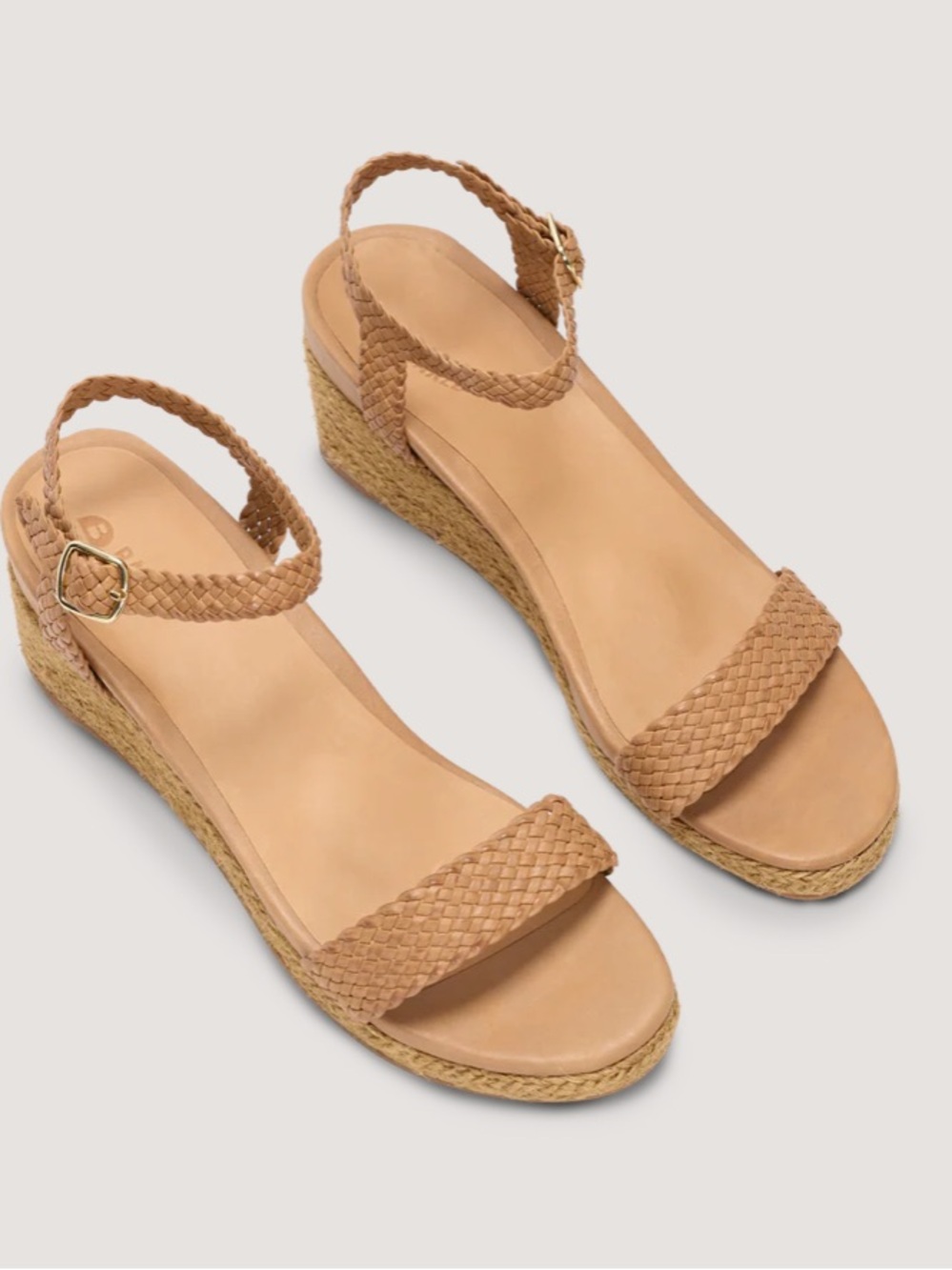 Bared Footwear Grallaria Light Tan Woven Espadrille Wedge Sandal 39 8.5 Boho